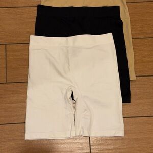 Women's Under Shorts Set in White, Black, and Tan